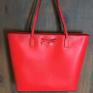 Kate Spade Hot Pink Bow Tote - Clean Condition